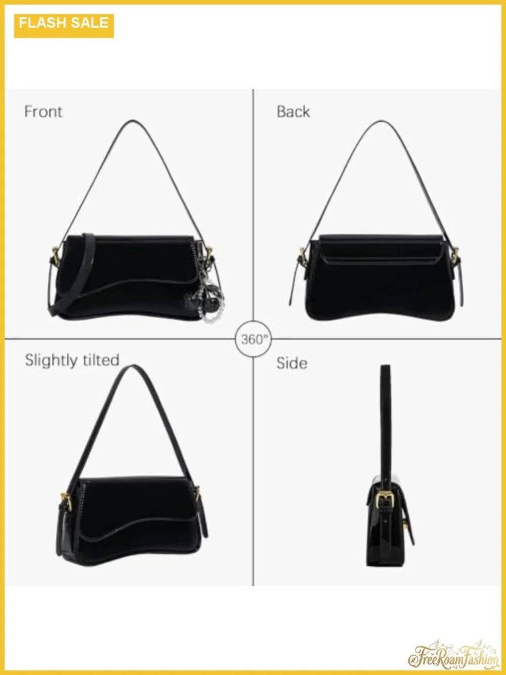 Vintage Y2K Hobo Bag with Cherry Pendant Crossbody PU Leather Faux Leather